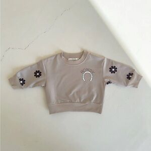 Forever French Sweatshirt with 'Howdy' and Floral Accents